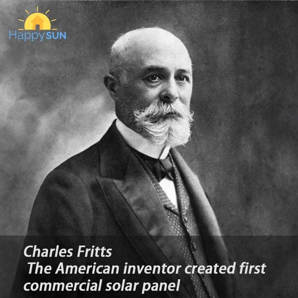 Solar energy inventor Charles Fritts from America